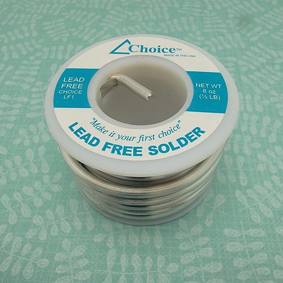 CHOICE LEAD FREE SOLDER Brand 8 oz Spool Stained Glass & Pendant Craft Jewelry-
