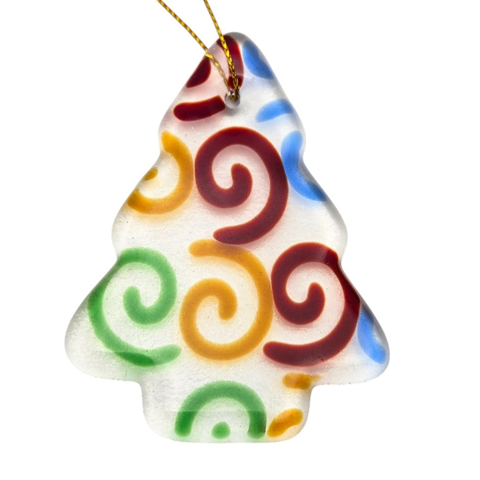96 COE Tree Ornament Blank Crystal Clear Double Thick 2 1/2 x 3" Glass Precut-