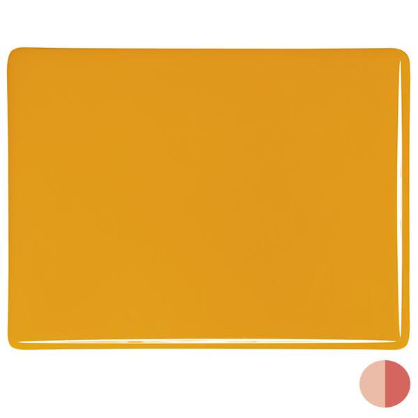 0320 Marigold Opalescent Striker Bullseye 90 COE Glass Sheet 10x10" 90COE Fusible-