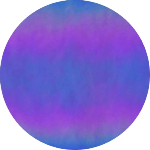 136 Iridized Dark Blue Transparent One 2" Precut 96 COE Glass Circle Precut-