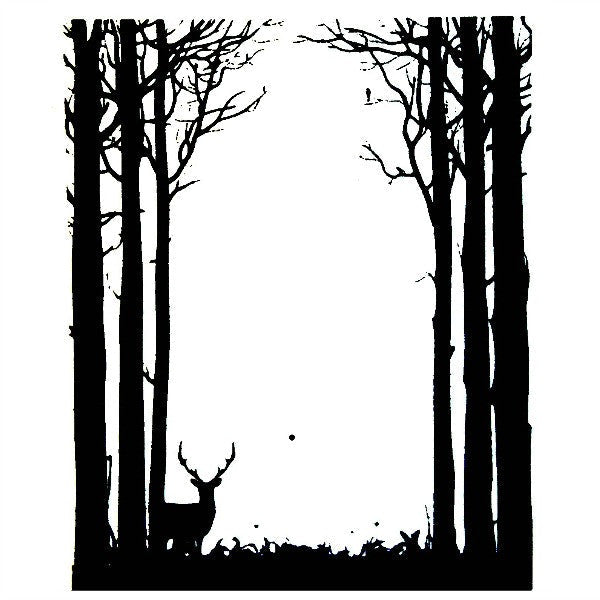 Forest Border 1.4" x 1.75" Enamel Decal For Glass Fusing-