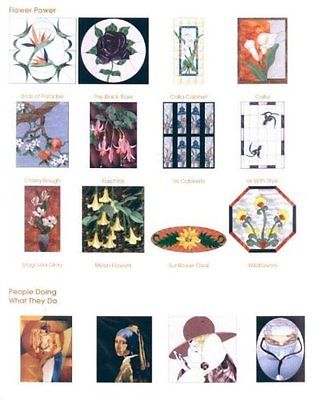 STAINED GLASS LITE 100 Pieces PANED EXPRESSIONS CD Pattern Book-
