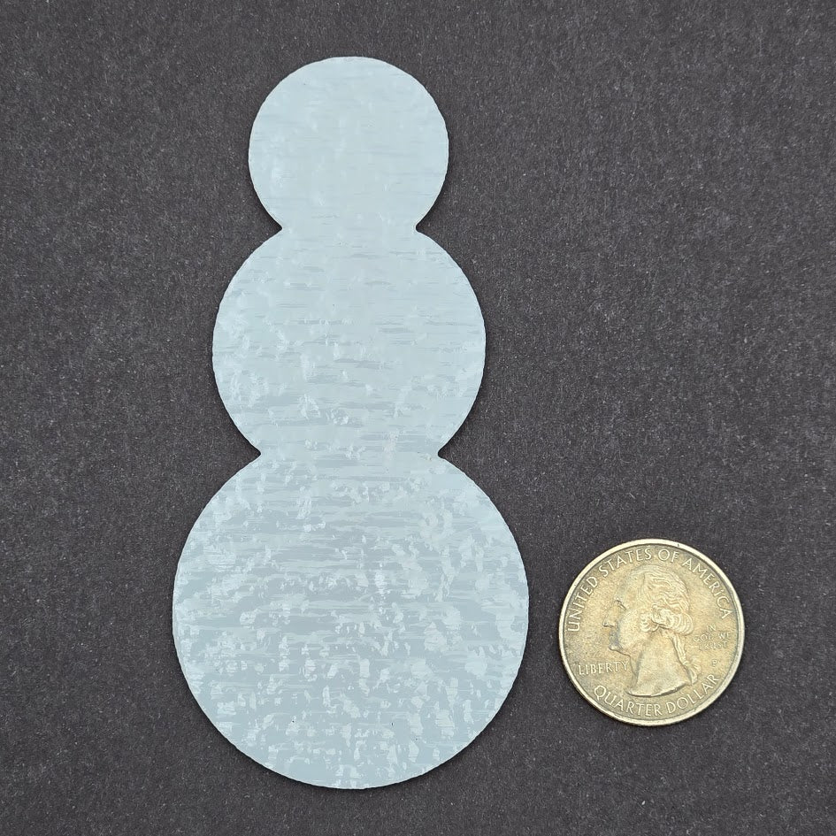 Snowman 90 COE Precut Glass Shapes Fusing Supplies Winter Christmas Holiday Fusing Supplies-Size Large One Piece