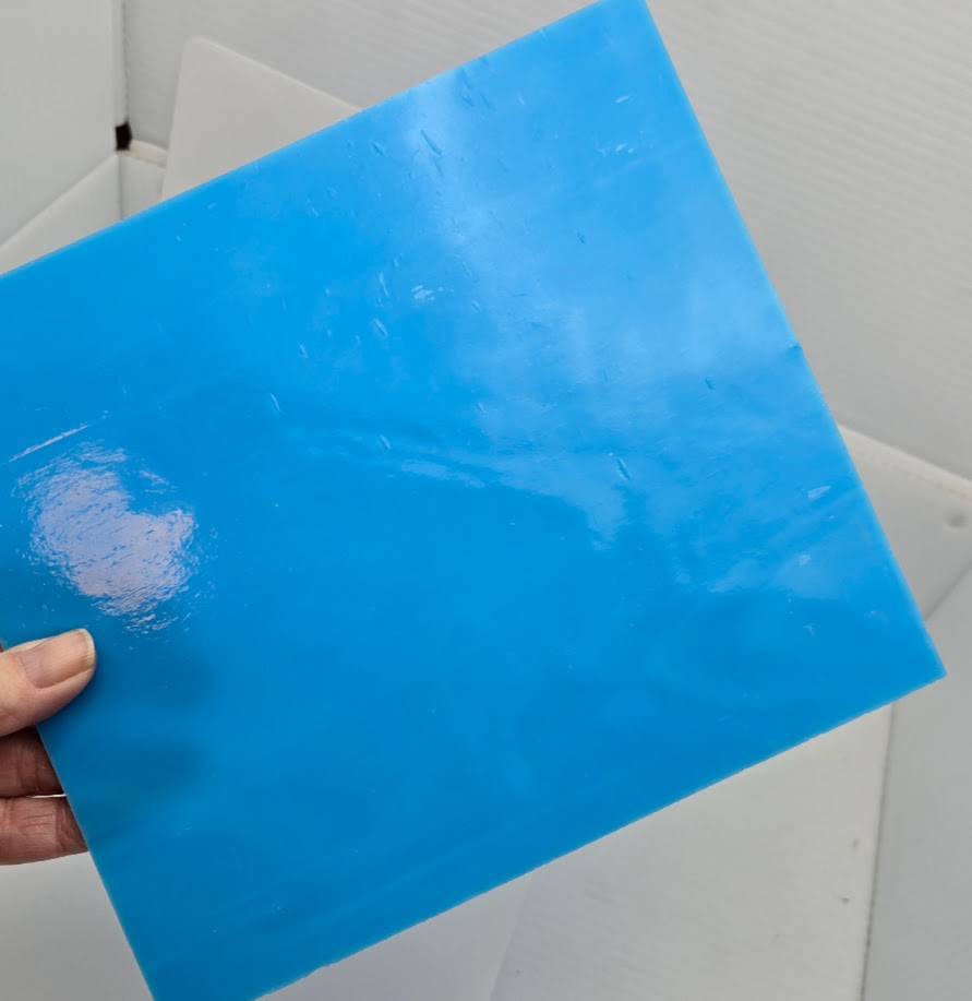 Kokomo Turquoise Opal 7 1/2 by 8 1/2 inches or larger Stained Glass-