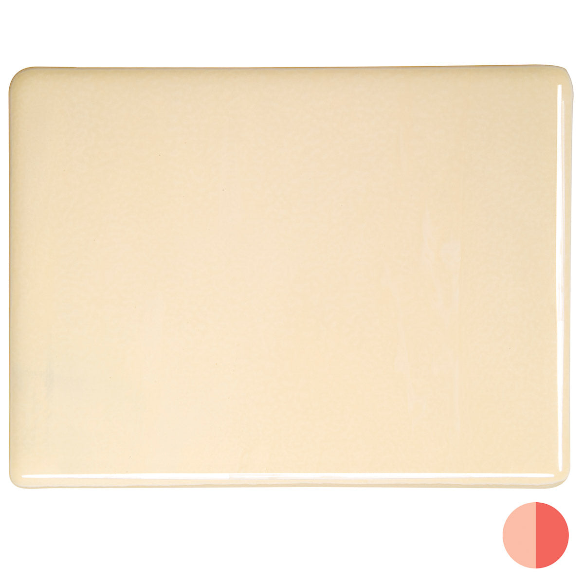 0138 Marzipan Opal Striker Bullseye 90 COE Glass Sheet 10x10" 90COE Fusing Supplies-