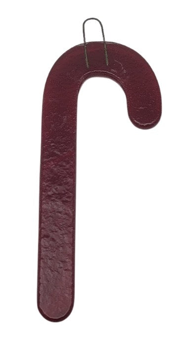 1 or 3 Fused Glass CANDY CANE Christmas Tree Ornaments Handmade 3.7 inches Tall-