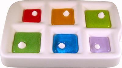 OFFSET SQUARE PENDANTS BEADS Colour De Verre Glass Frit Casting Mold Fusing-