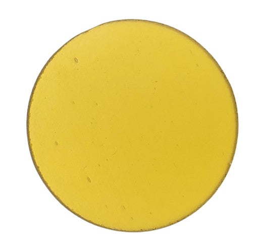 161 Yellow Transparent Six 96 COE Glass Circles Choice of 1/2, 3/4, 1, or 1 1/2 inches-