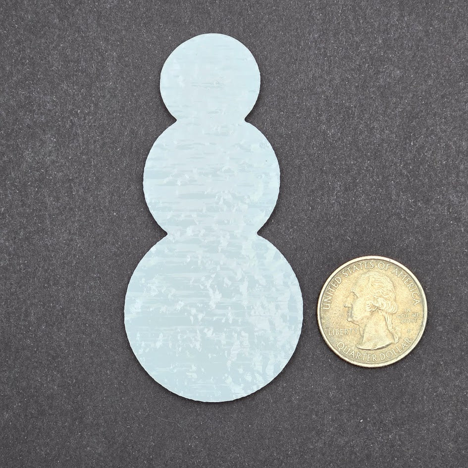 Snowman 90 COE Precut Glass Shapes Fusing Supplies Winter Christmas Holiday Fusing Supplies-Size Medium One Piece