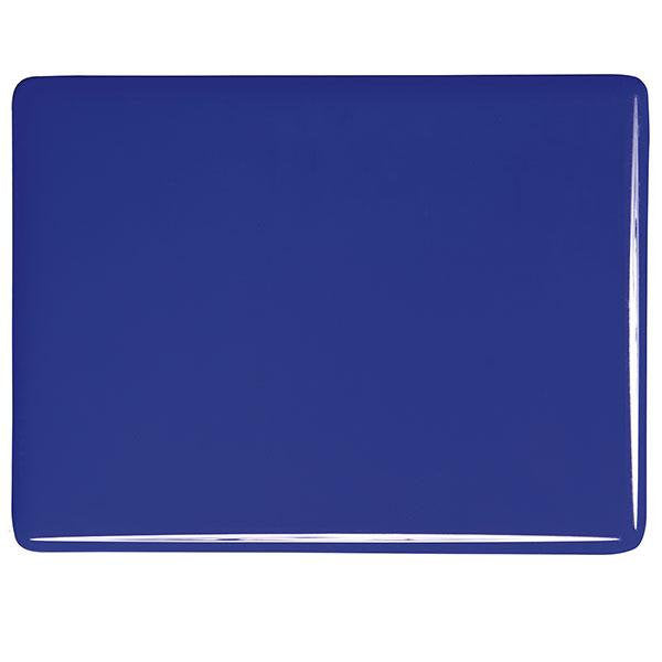0147 Deep Cobalt Opalescent Bullseye 90 COE Glass Sheet 10x10" 90COE Fusible-
