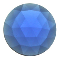 FOUR (4) Beautiful 15mm FACETED JEWELS 14 Color Choices Flat Back Beveled-Model Dark Blue