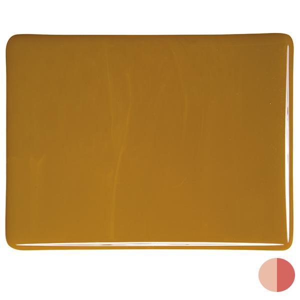 0337 Butterscotch Opalescent Striker Bullseye 90 COE Glass Sheet 10x10" 90COE Fusible-