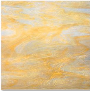 315.02F White Pale Amber Mix 6 x 6 Inch Oceanside Compatible 96 COE Sheet Glass-