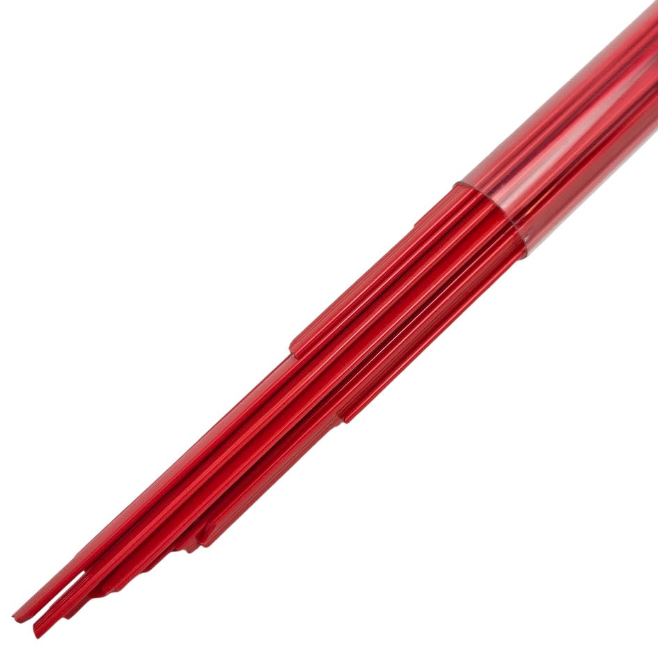 2502 Red Opal Glass NOODLES Full Tube Oceanside Compatible System 96 COE Fusing-