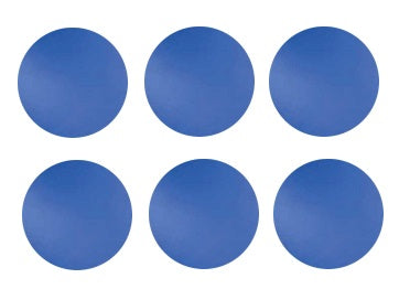 230.72 Medium Blue Opal SIX Glass Circles Choice 1/2, 3/4, 1, or 1 1/2 Inches-Size 3/4 inch