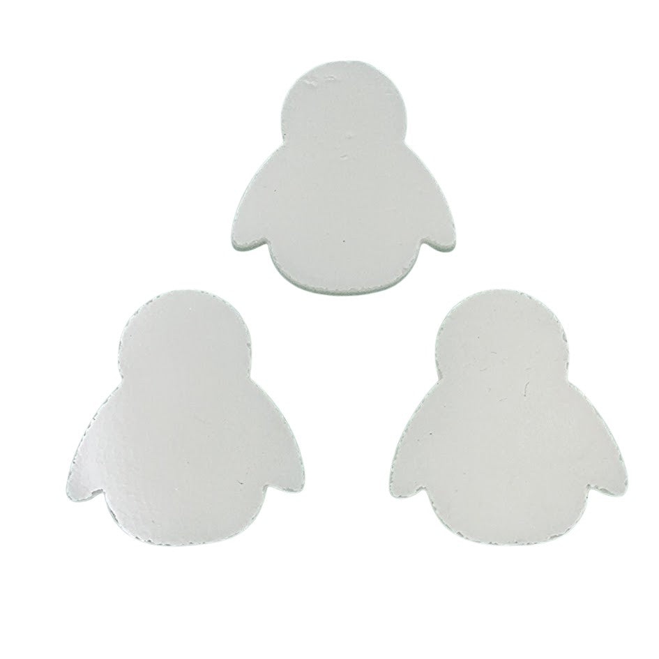 (Three) Easter Chicks White 96 COE Precut Glass Fusing Shapes Supplies Cut-Outs-