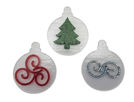 Three Clear 90 COE Precut Glass Ornament Blanks Fusing Supplies 90COE-