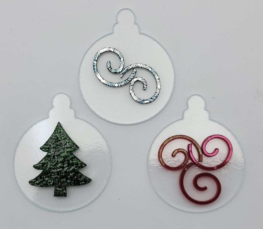 Three 96 COE Precut Glass Ornament Blanks Clear Fusing Supplies 96COE-