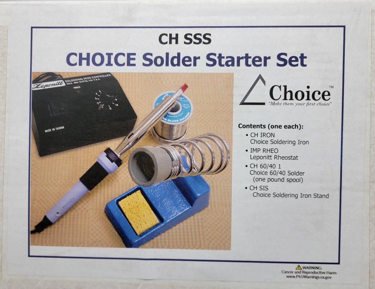 SOLDERING KIT Includes IRON Rheostat STAND Solder Studio Quality!-