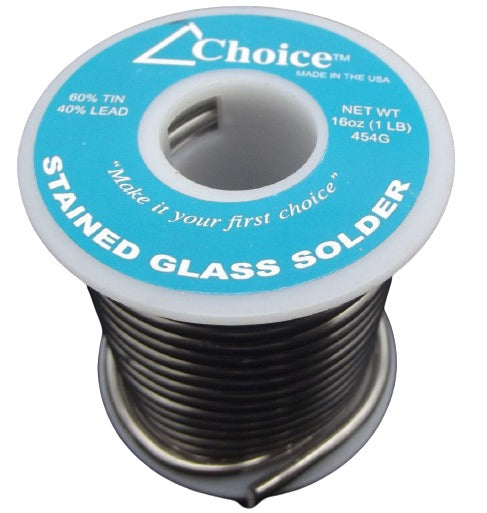 60/40 SOLDER Choice Brand One Pound Spool Stained Glass Supplies Lead Tin-