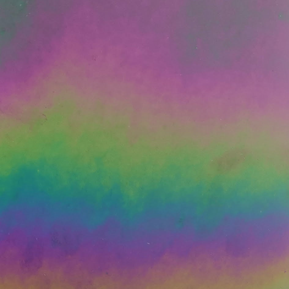 1009I Iridized Black Opal 6 x 6 Inch Oceanside Compatible 96 COE Sheet Glass-