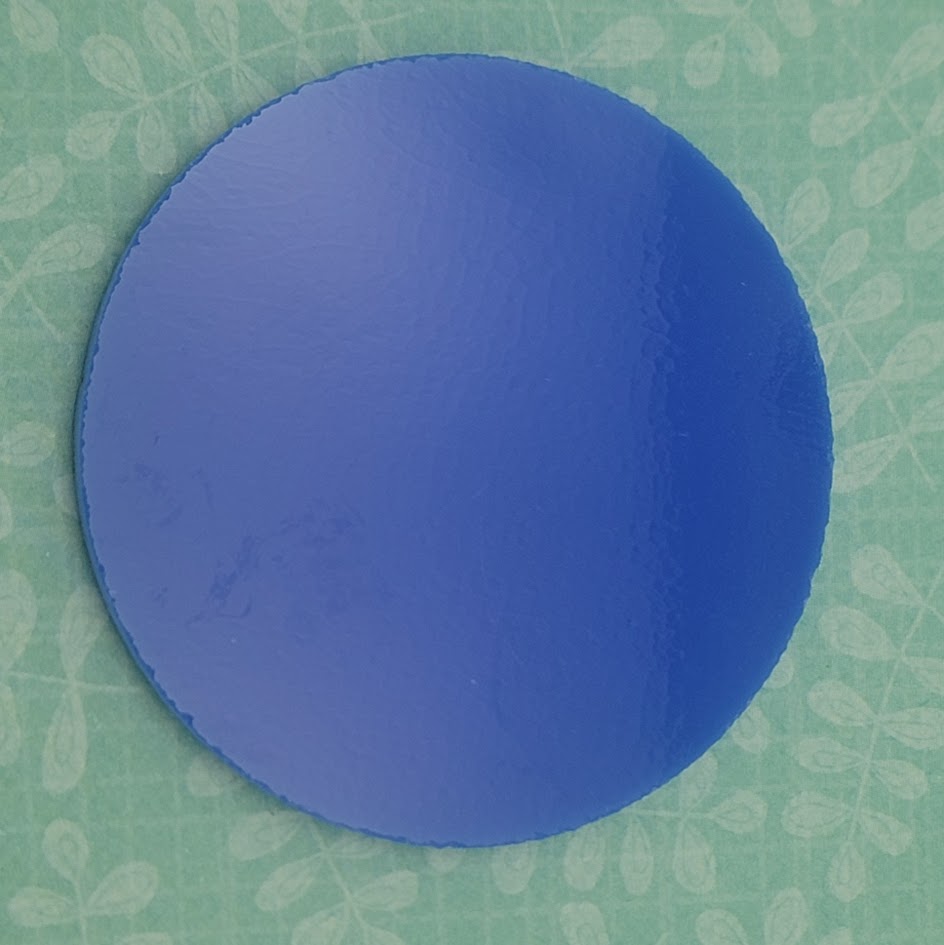 230.72 Medium Blue Opal SIX Glass Circles Choice 1/2, 3/4, 1, or 1 1/2 Inches-