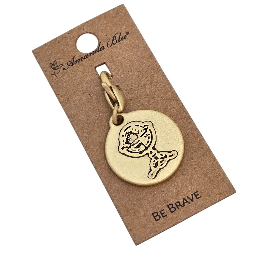 For I Know the Plans I Have For you 2-sided Charm Amanda Blue Bible Verse Clip-