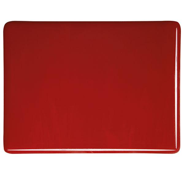 0124 Red Opal 90 COE Bullseye Fusing Glass Sheet 5x5 inch 3mm Striker 90COE-