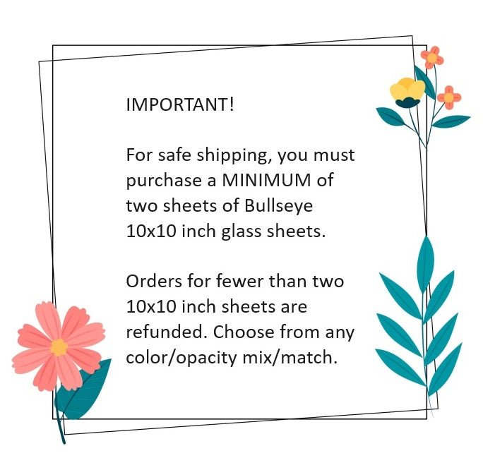 0025 Tangerine Striker Opalescent Bullseye 90 COE Glass Sheet 10x10" 90COE Fusible-