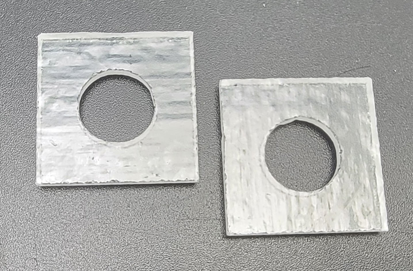 Two Precut Fusible Glass Hangers 90 COE Clear 1x1 inch-