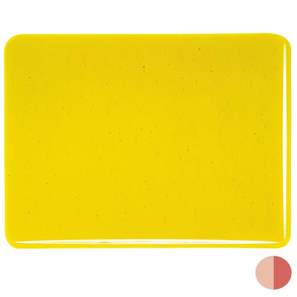 1120 Yellow Transparent 90 COE Bullseye Fusing Glass Sheet 5x5 inch 3mm Striker 90COE-