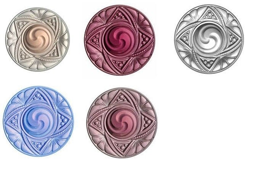 Choice VICTORIAN JEWEL Focal Stained Glass Clear Pink Peach Blue Amethyst 40mm-