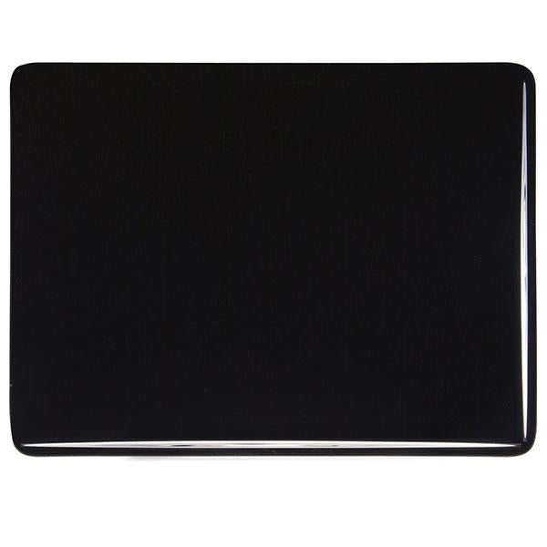 0100 Black Opal 90 COE Bullseye Fusing Glass Sheet 5x5 inch 3mm 90COE-