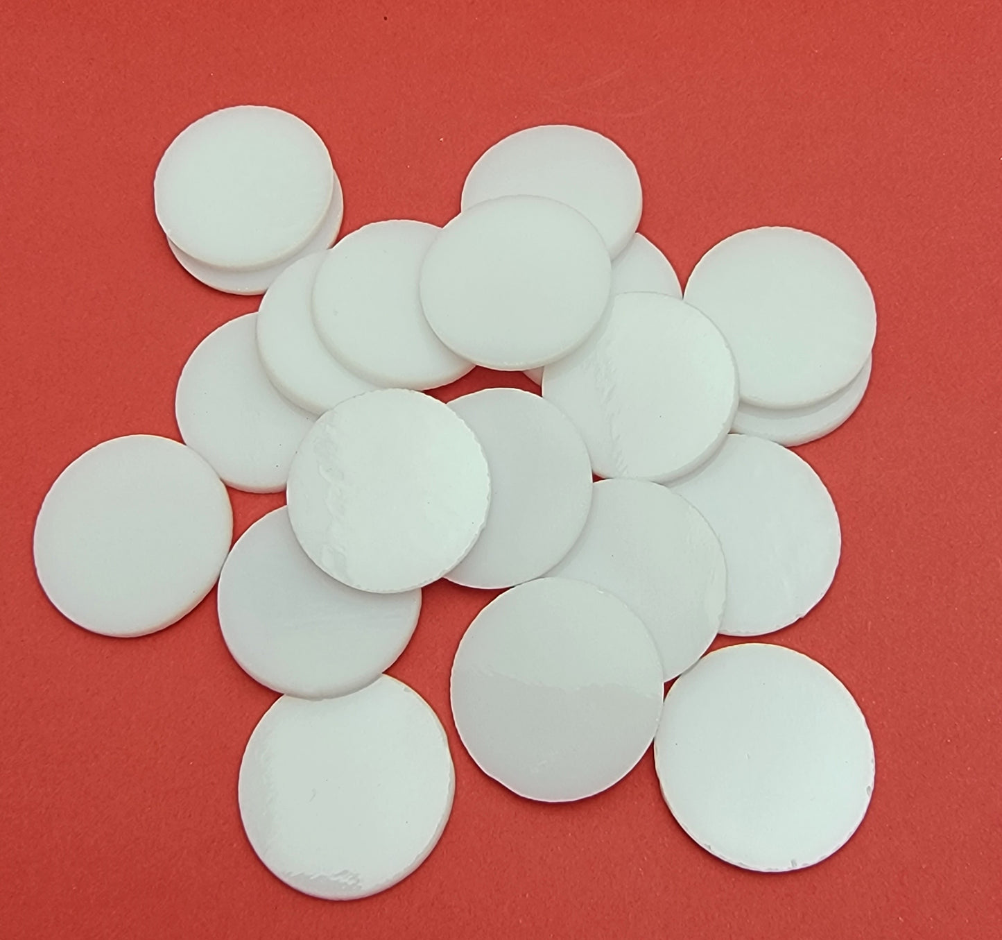 1" Precut White Circles 96 COE 20 Pieces Glass Wholesale Lot Fusing-