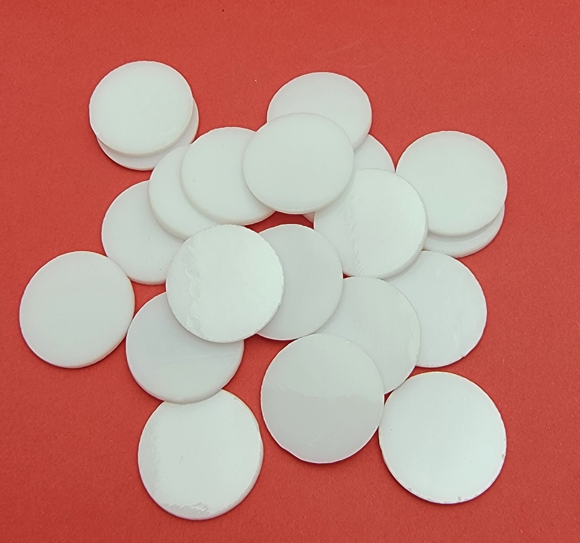 1" Precut White Circles 96 COE 20 Pieces Glass Wholesale Lot Fusing-