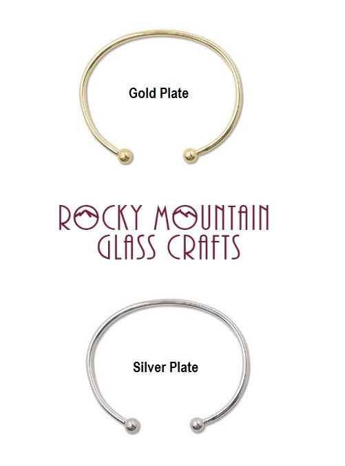 Quality Beadsmith Add A Bead BANGLE BRACELET Choice of Gold or Silver Plate-