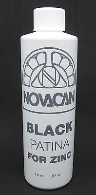 Novacan PATINA BLACK ZINC Framing Came Stained Glass Full Size 8 Ounce Container-