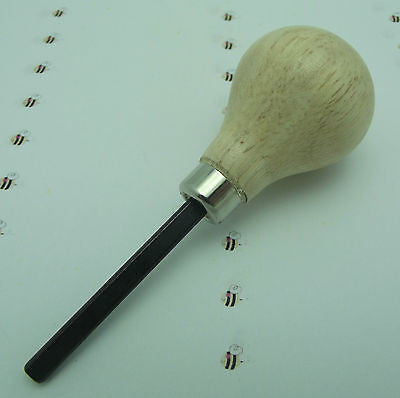 Prong Pusher with Groove Jeweler's Tool Setting 5x3mm Tip Wood Handle-