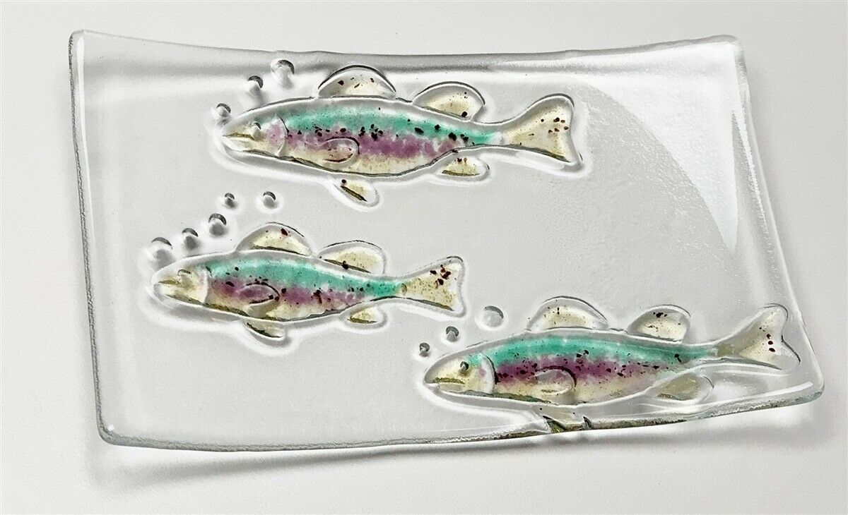Little Fishy Texture Soap Dish Mold GM217 Creative Paradise Glass Fusing Fish-