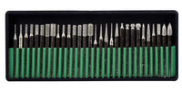 STEEL BURRS w diamond coating 30-piece Set for Rotary Tools Med Grit 1/8" Shank- 