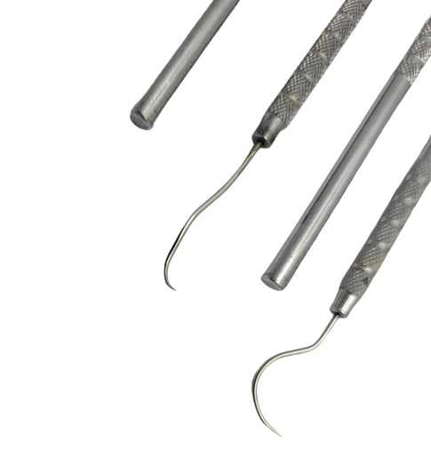 Pick Set Stainless Steel and Chrome Lampworking Shaping Tools Four Pieces-
