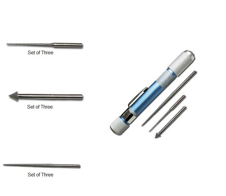 SE 10-Piece Diamond-Coated Tapered Bead Reamer Set - 2-¾ Inch Length,  ⅛-Inch Shank, Compatible with Rotary Tools - Ideal for Jewelry Making,  Crafts