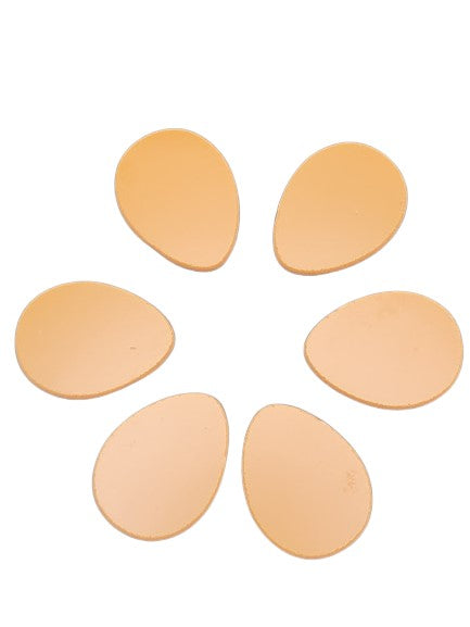 Six 96 COE EASTER EGGS Glass 1 1/2 inches Tall Choice Of Color Precut Waterjet-Color Persimmon