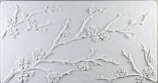 Cherry Blossom Glass Fusing Mold Creative Paradise 7 x 13" Tile Plate Texture-