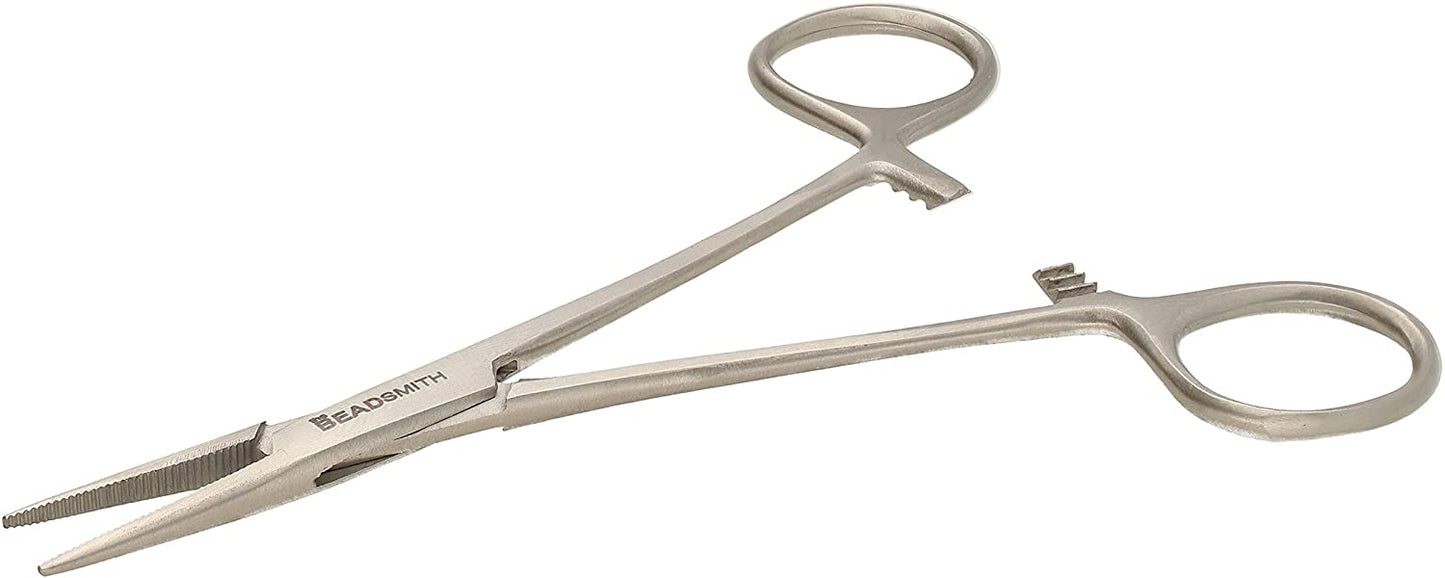 BEADSMITH Hemostat Clamp Smooth 5 inch Stainless Steel Jewelry Beading Tools-