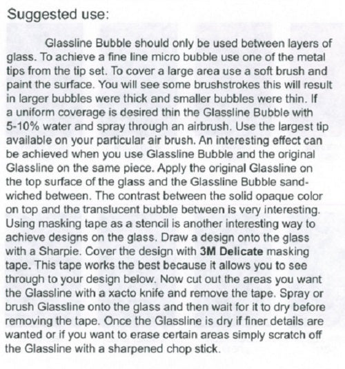 Choice of Color Glassline Bubble Paint Any COE Glass Fusing Supplies 96 90-