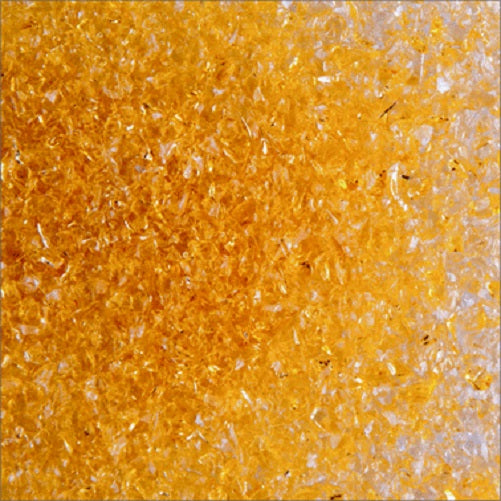 F3 1108 96 Medium Amber Transparent MEDIUM 96 COE Frit 8.5 oz Jar-