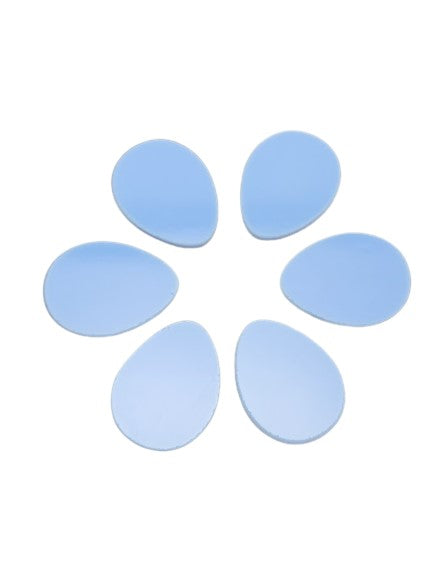 Six 96 COE EASTER EGGS Glass 1 1/2 inches Tall Choice Of Color Precut Waterjet-Color Hydrangea