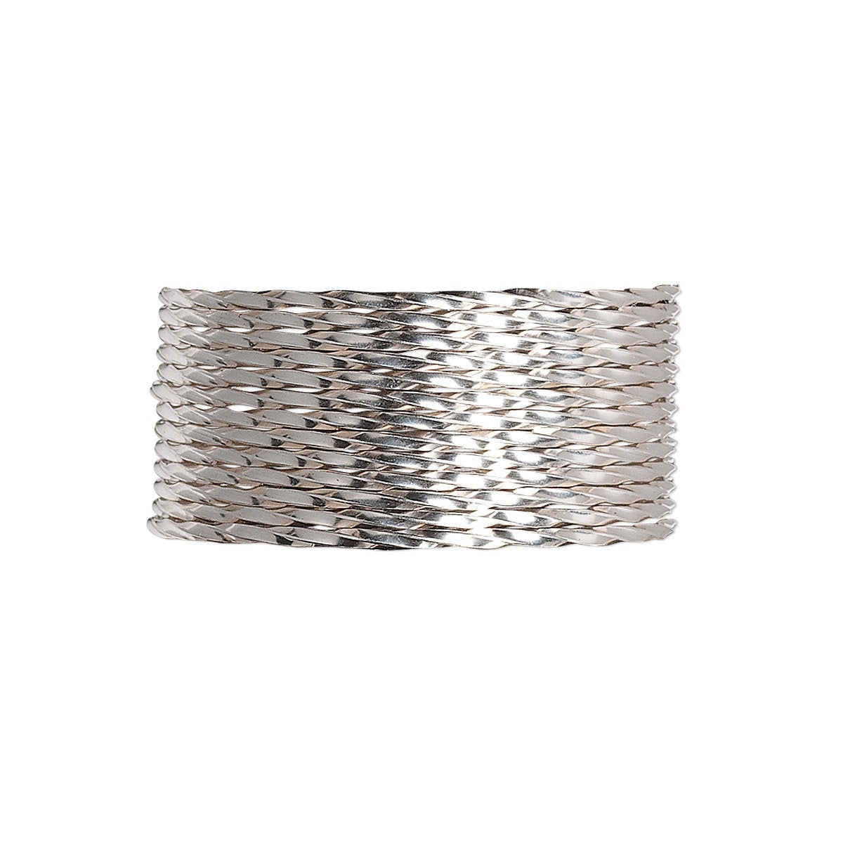 18ga Half Hard Twisted Square Solid Sterling Silver Five Feet Wrapping Wire Made in the US-