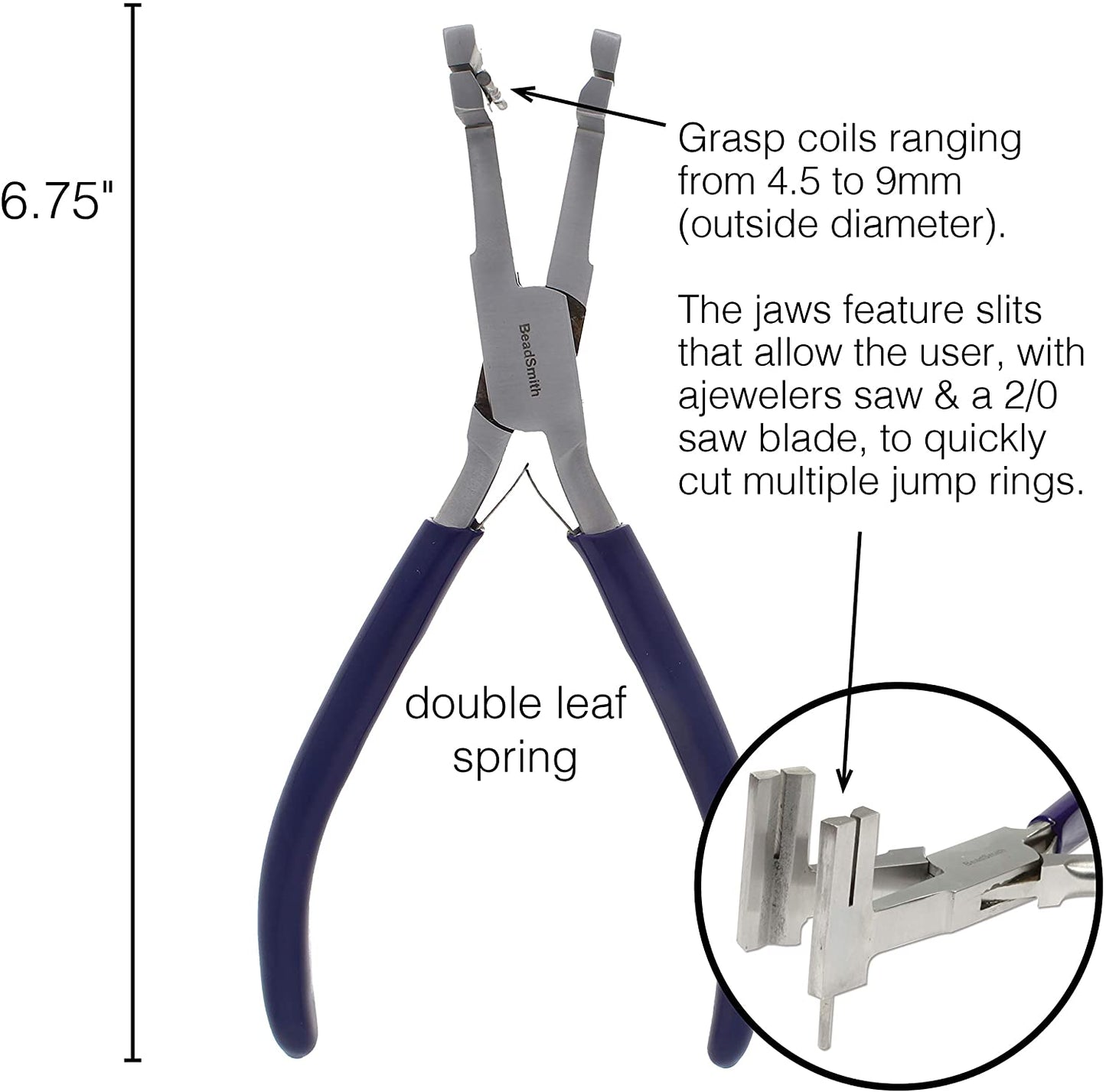 Best Seller The BEADSMITH COIL CUTTING PLIERS Holds Jumprings For Saw PL37-